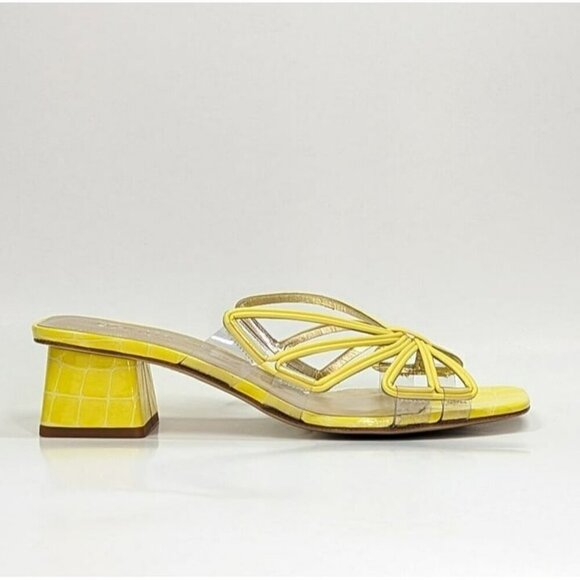 Sophia Webster Women's Havanna Low Heel Mule Sandals Lemon Size 39 (MSRP $650) - Picture 5 of 11